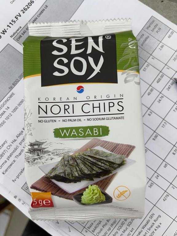 Sen Soy Nori Chips Wasabi 4,5g