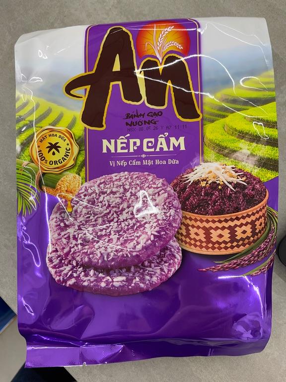 Bánh gạo nướng An vị Nếp Cẩm Mật Hoa Dừa 151,2g