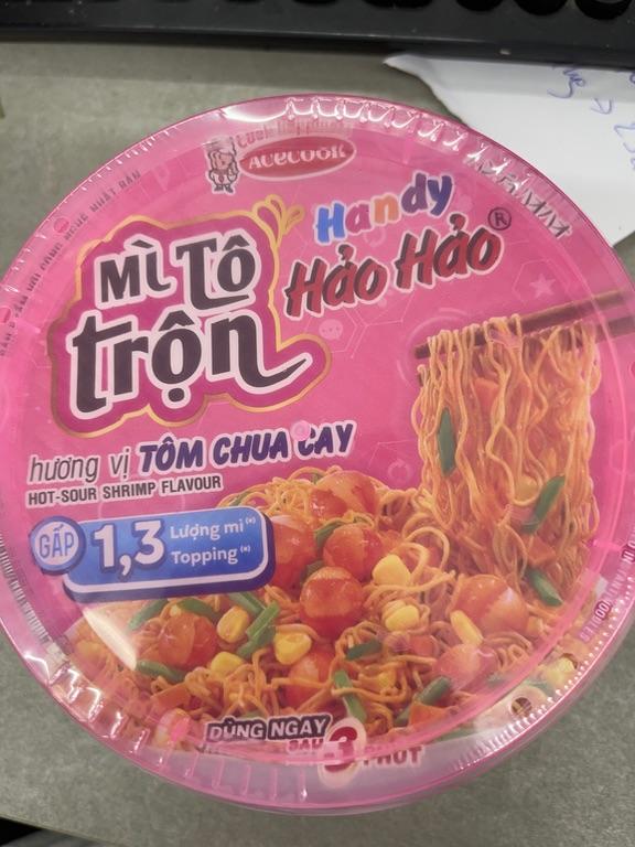 Mì Tô Trộn Hảo Hảo hương vị Tôm Chua Cay