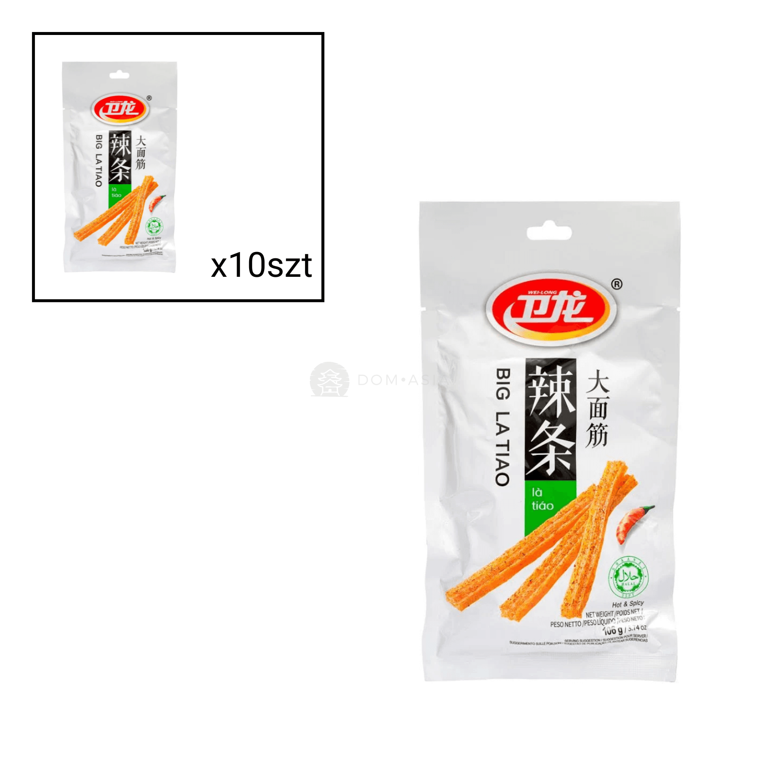Snack Que Cay Big WEILONG 106g x 10szt/ op (6op/ krt)