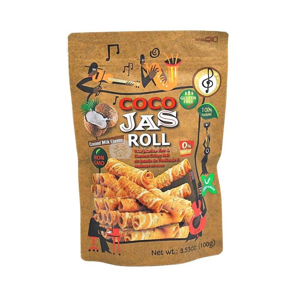 Bánh gạo cuộn vị sữa dừa COCO JAS 100g