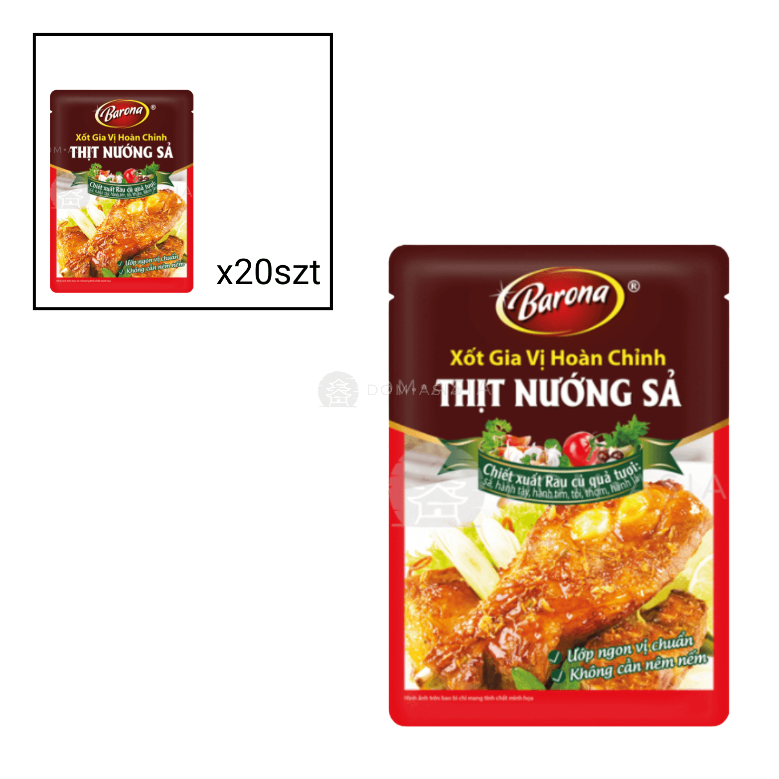 Xốt gia vị hoàn chỉnh thịt nướng sả BARONA 80g
