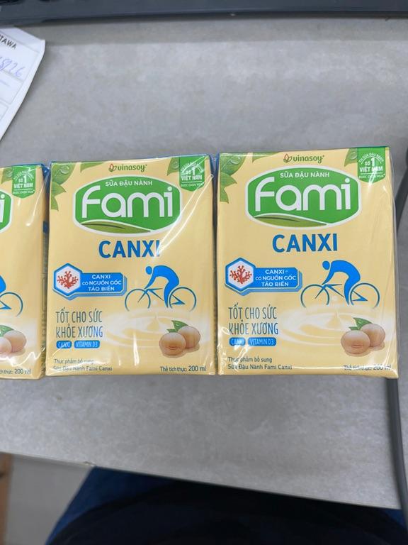 Sữa đậu nành Fami Canxi 200mlx6