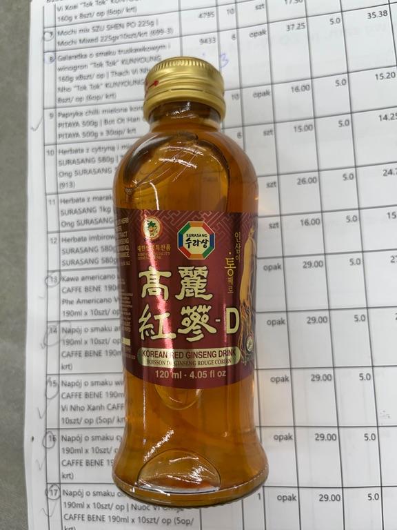 Nước uống hồng sâm Hàn Quốc Surasang 120ml